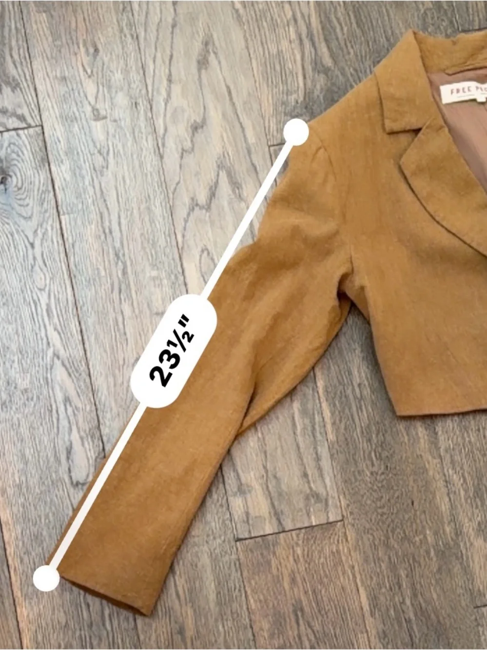 Free People Cropped Brown Blazer Jacket